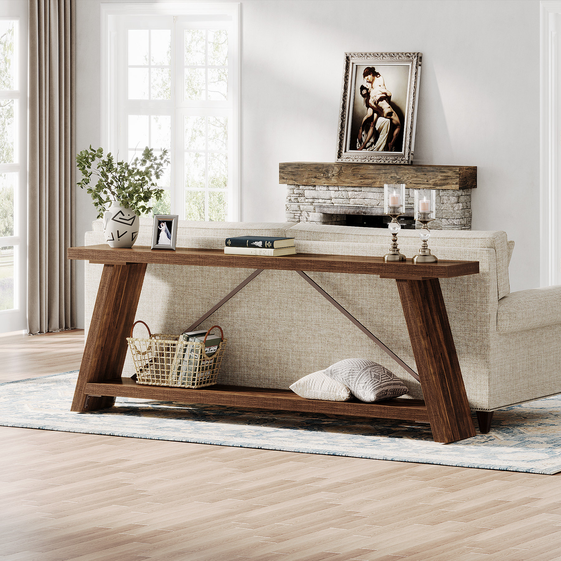 Alcott Hill® Clavel 70.9'' Console Table & Reviews | Wayfair
